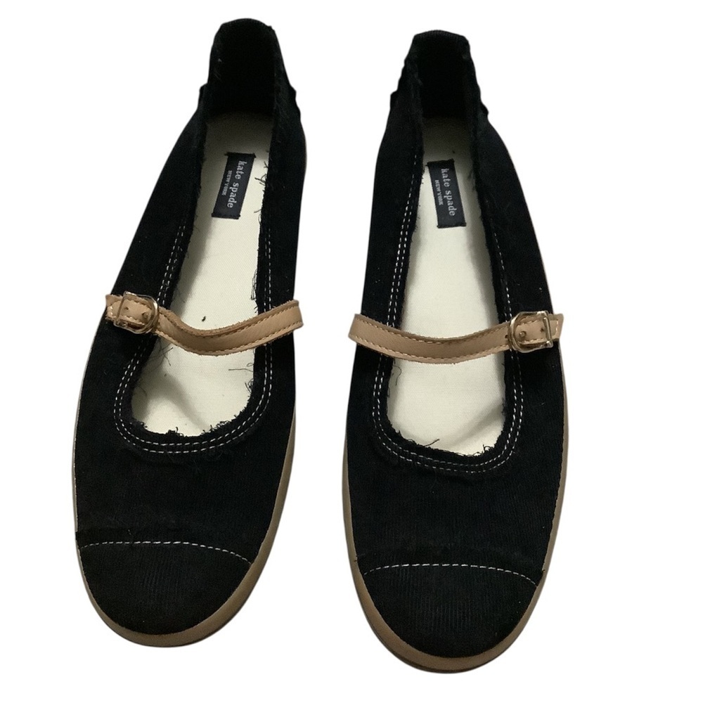 Kate spade black corduroy Mary Jane women’s flats